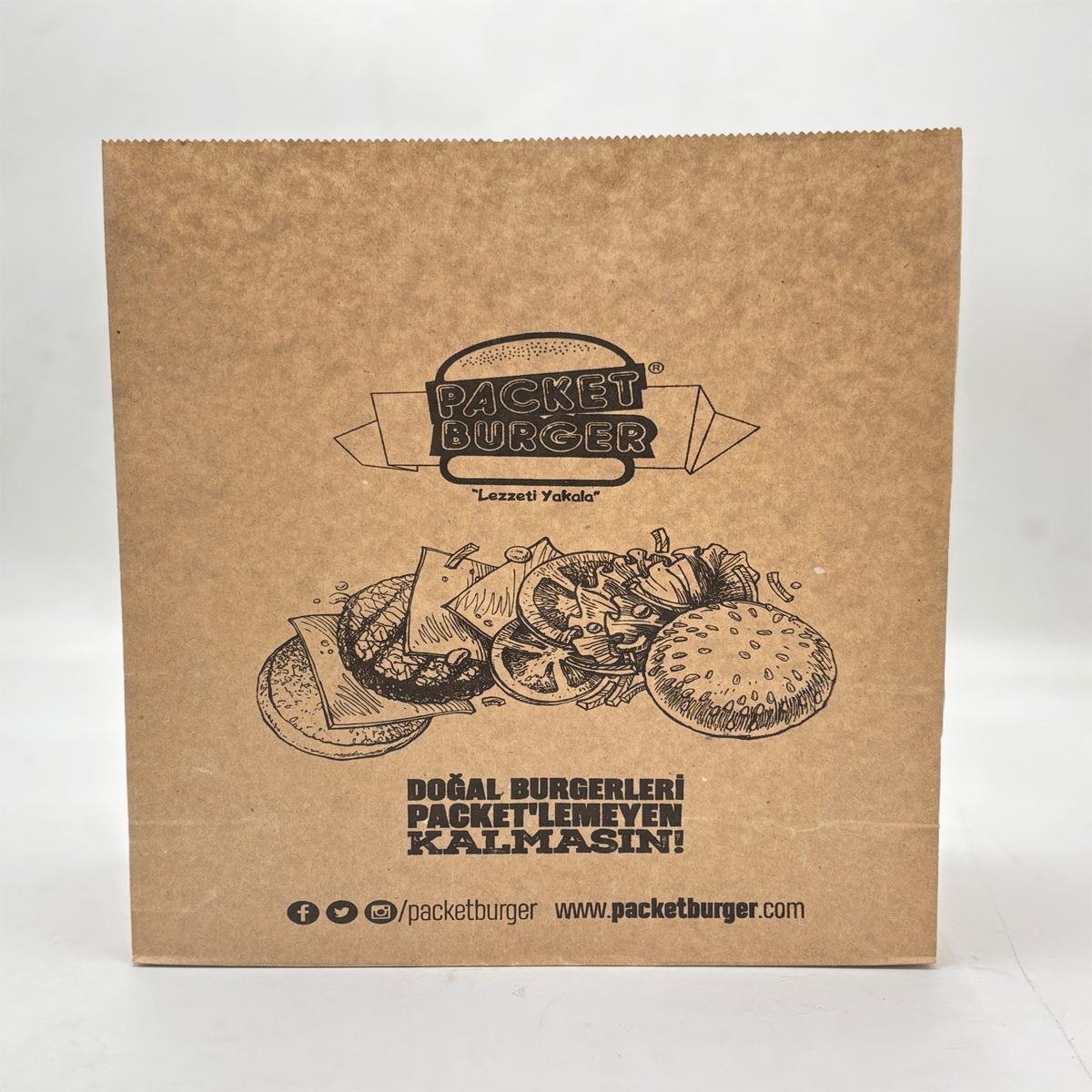 Sapsız Kağıt Çanta flekso Baskı