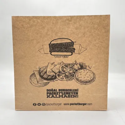 Sapsız Kağıt Çanta flekso Baskı