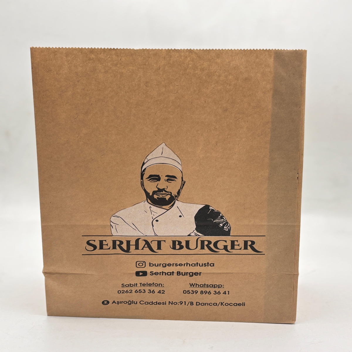 Sapsız Kağıt Çanta flekso Baskı