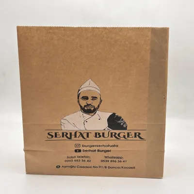 Sapsız Kağıt Çanta flekso Baskı